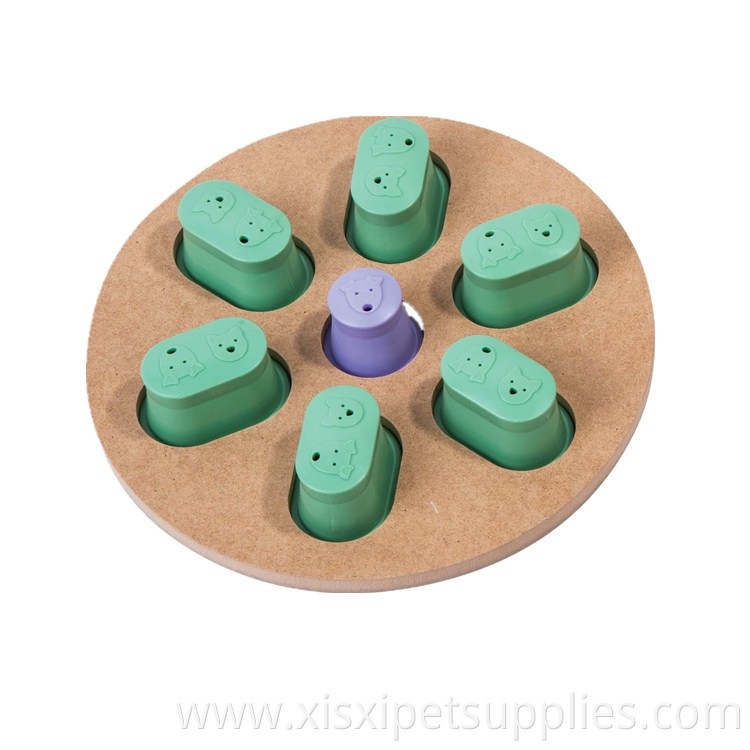 Pet Intelligence Toy Interactive Fun Hide and Seek Food Treated Wooden Pet Paw Puzzle Toy